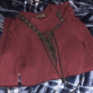 Forever 21 Maroon long sweater